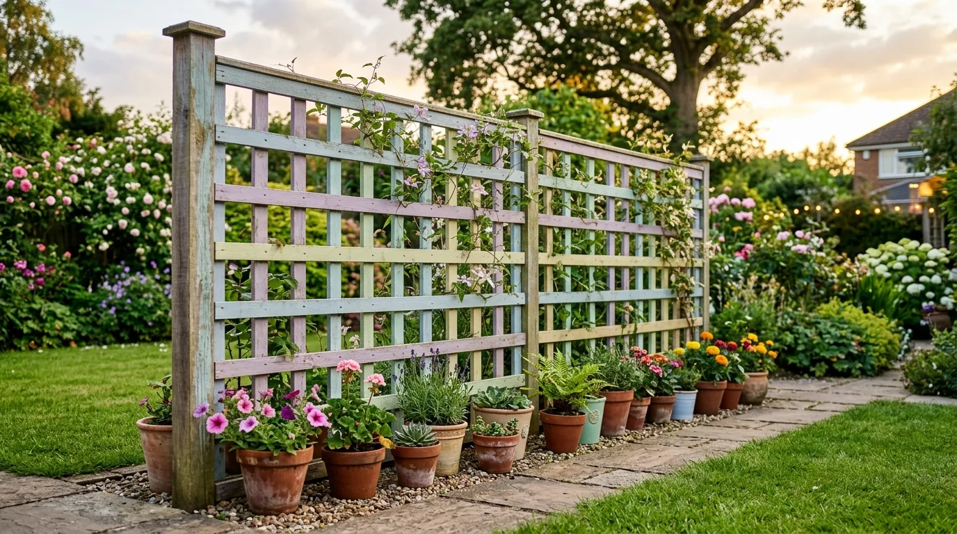 Mixed Solid and Lattice Fence